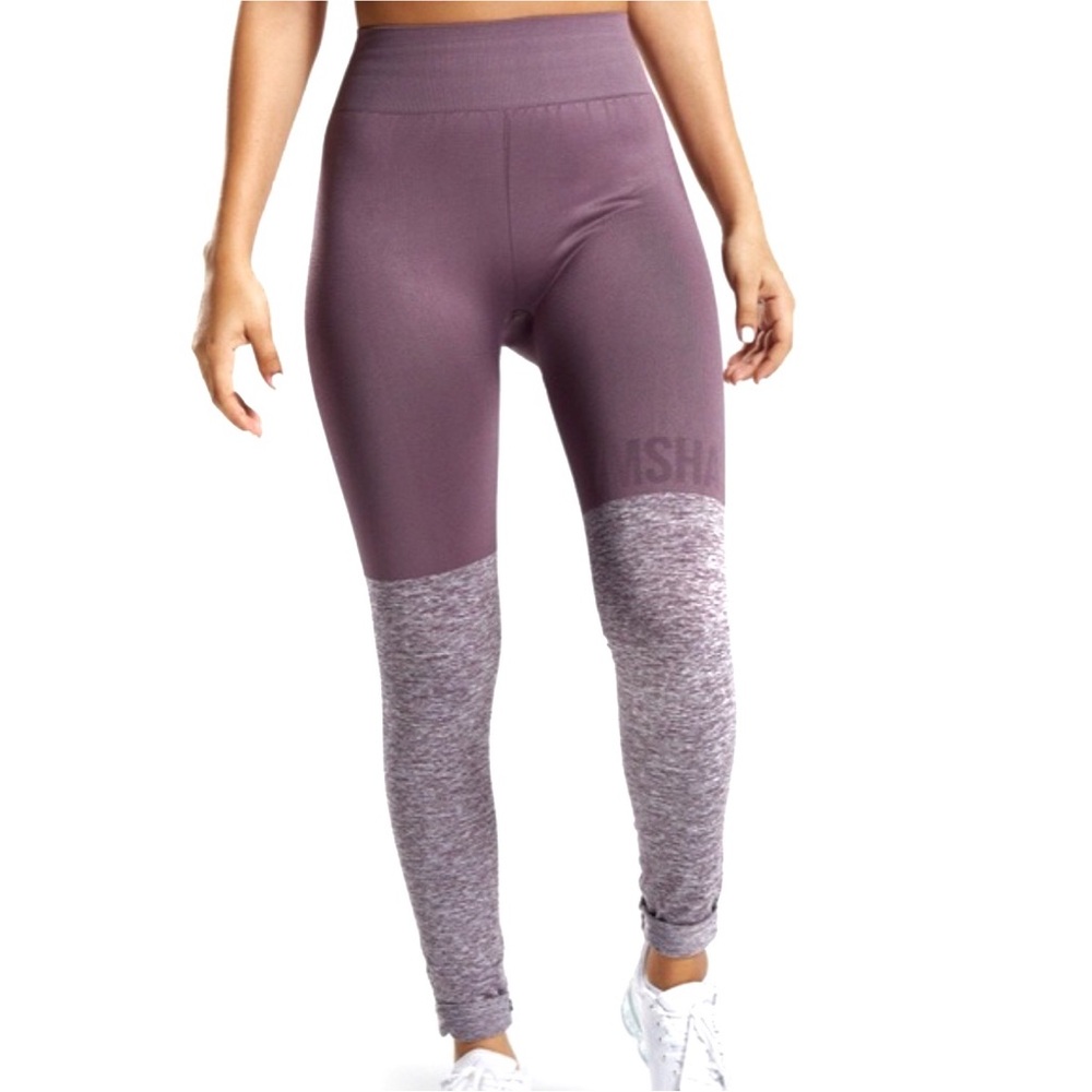 Gymshark Purple Mauve Ombre Colorblock Seamless Compression Leggings